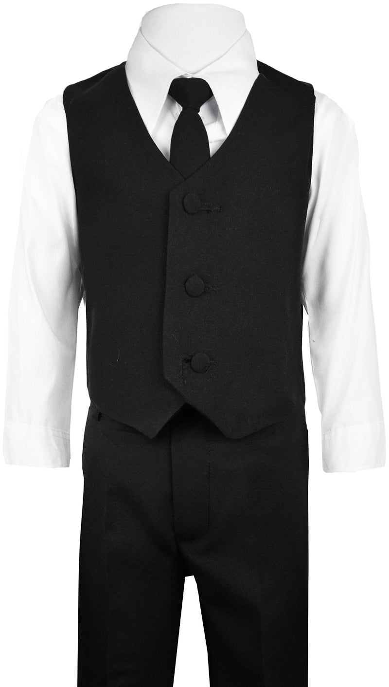 Black n Bianco Boys Suit with Tie for Toddlers and Infants. (4T, Black) - Image 3